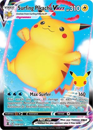 Immagine di Surfing Pikachu Vmax 09/025 Celebration 25TH  Near mint (EN)