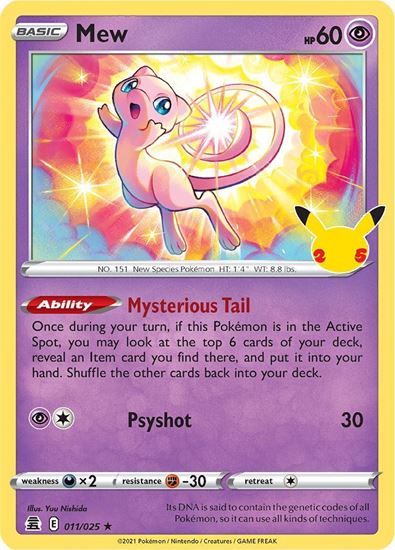 Immagine di Mew 011/025 Holo Celebration 25TH  Near mint (EN)