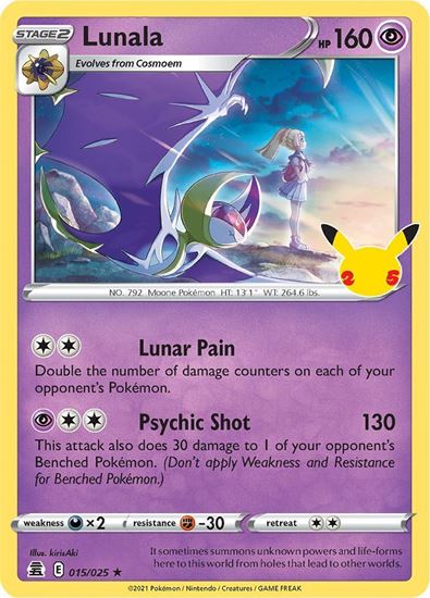 Immagine di Lunala 015/025 Holo Celebration 25TH Near mint (EN)