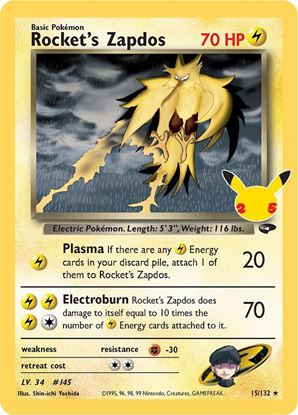 Immagine di Rocket's Zapdos  15/132( EN) Near Mint