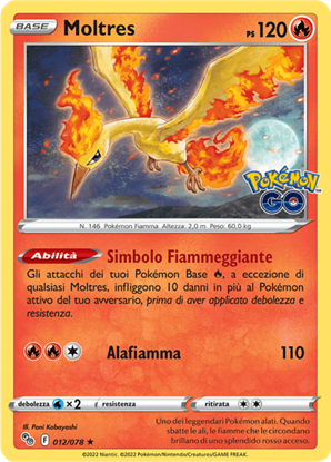 Immagine di Moltres 012/078 Holo (IT) Near Mint