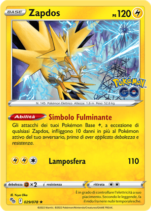 Immagine di Zapdos 029/078 Holo (IT) Near Mint