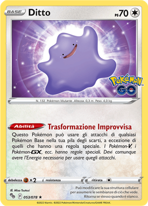 Immagine di Ditto (Spellicolato) 053/078 Holo (IT) Near Mint