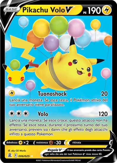 Immagine di Pikachu Volo V 06/025 Near mint (IT)