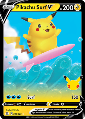 Immagine di Pikachu Serf  V 08/25 Near mint (IT)