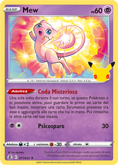 Immagine di Mew Holo 011/025 Near mint (IT)