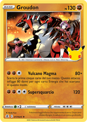 Immagine di Groudon Holo 017/025 Near mint (IT)