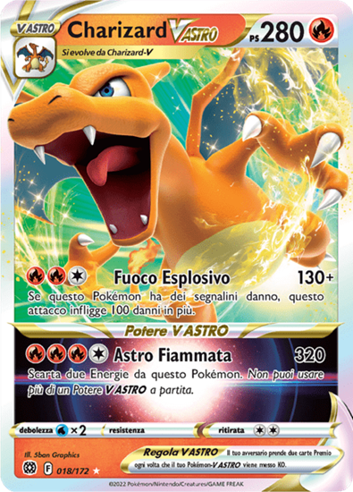 Immagine di Charizard  V Astro 018/172 (EN) NEAR MINT