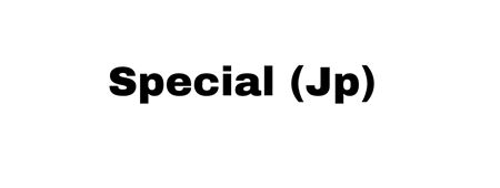 Immagine per la categoria SPECIAL (JP)