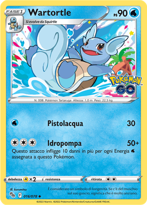 Immagine di Wartortle  015/078 Reverse (IT) Near Mint