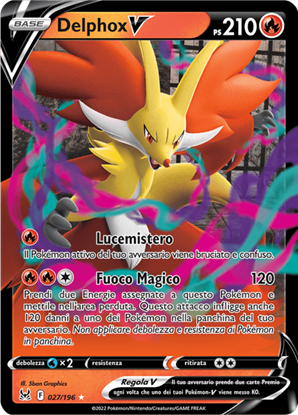 Immagine di Delphox  V  027/196  (IT) Near Mint