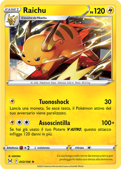 Immagine di Raichu  053/196  Reverse  (IT) Near Mint