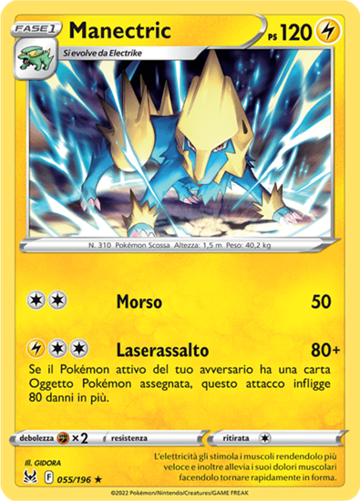 Immagine di Manectric  055/196  Reverse  (IT) Near Mint