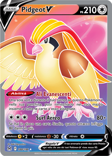 Immagine di Pidgeot  V 188/196  (IT) Near Mint