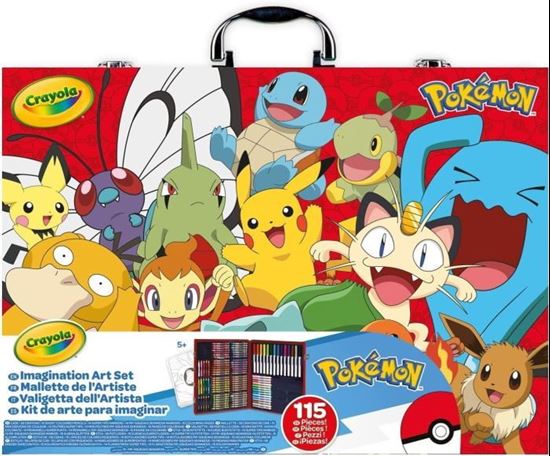 Immagine di Crayola Valigetta dell'Artista Pokemon Set Creativo con 115 pezzi