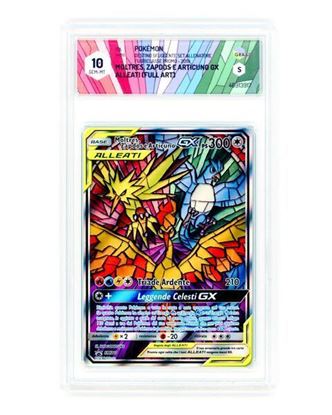 Immagine di Moltres zapdos e articuno gx alleati sm210 full art  GRAAD 10 GEM-MT