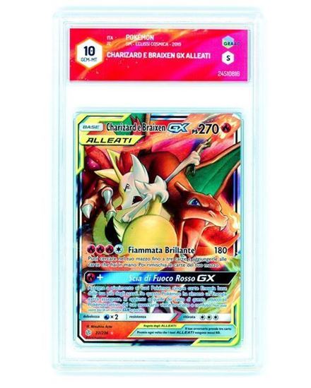 Immagine di Charizard e Braixen GX ALLEATI 22/236 GRAAD 10 GEM-MT