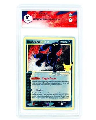 Immagine di Umbreon Gold Star 17/17 Holo  (IT) GRAAD 10 GEM-MT