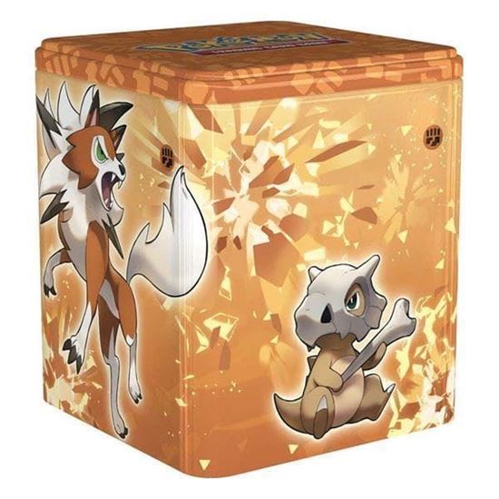 Immagine di Pokemon Stacking Tin - Tipo Lotta - Mienfoo - Sirfetch'd - Cubone - Lycanroc Forma Crepuscolo (ITA)