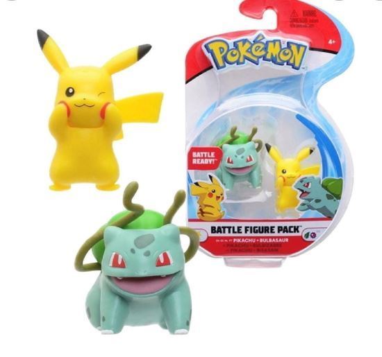 Immagine di Pokemon Action figure di battaglia Bulbasaur vs Pikachu