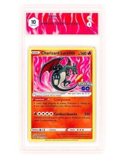 Immagine di Charizard Lucente 011/78 GRAAD 10 GEM-MT