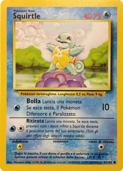 Immagine di Squirtle 63/102 Near Mint  comune pack fresh