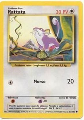 Immagine di Rattata 61/102 Near Mint comune pack fresh