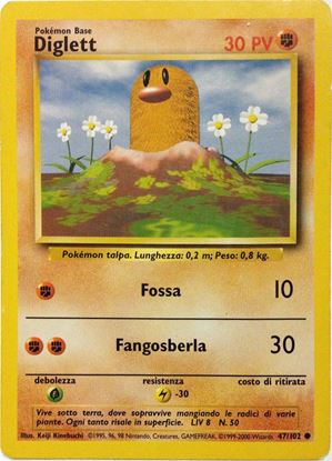 Immagine di Diglett 47/102 Near Mint  comune pack fresh