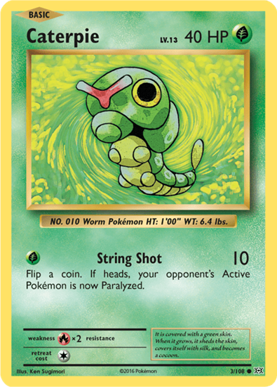 Immagine di Caterpie 3/108 comune pack fresh (EN)