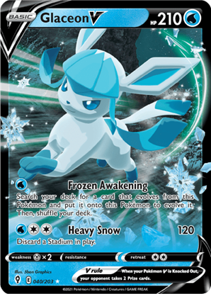 Immagine di Glaceon  V  040/203  Near Mint (En)