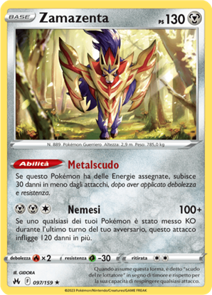 Immagine di Zamazenta Reverse 097/159  Near Mint (IT)