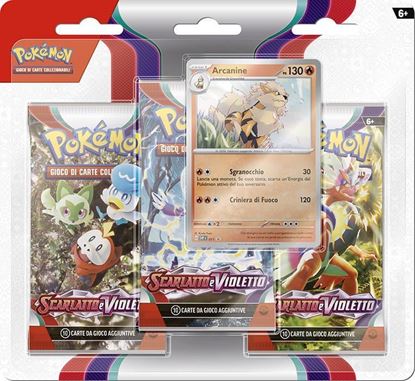 Immagine di Scarlatto e Violetto - 3 Pack Blister Arcanine (ITA)