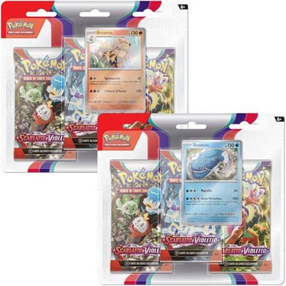 Immagine di Scarlatto e Violetto - 3 Pack Blister - Dondozo e Arcanine (ITA)