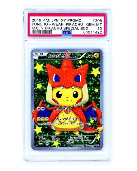 Immagine di Pikachu Poncho Charizard Holo Promo 208/XY=P PSA 10 GEM MT