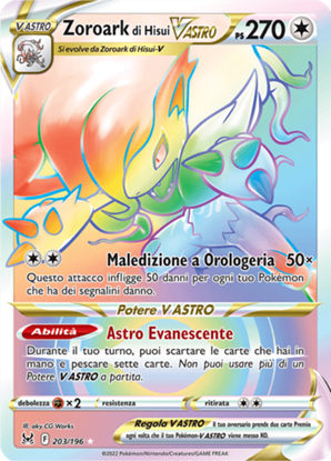 Immagine di Zoroark di hisui Vastro hyper 203/196   (IT) Near Mint