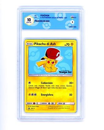 Immagine di Pikachu di ash sm113 GRAAD 10 GEM-MT