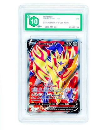 Immagine di Zamazenta V Full Art 196/202 GRAAD 10 GEM-MT