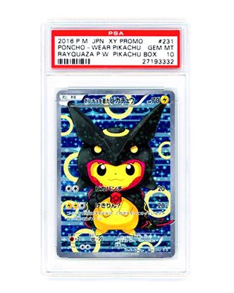 Immagine di Pikachu Poncho rayquaza Holo Promo 231/XY=P PSA 10